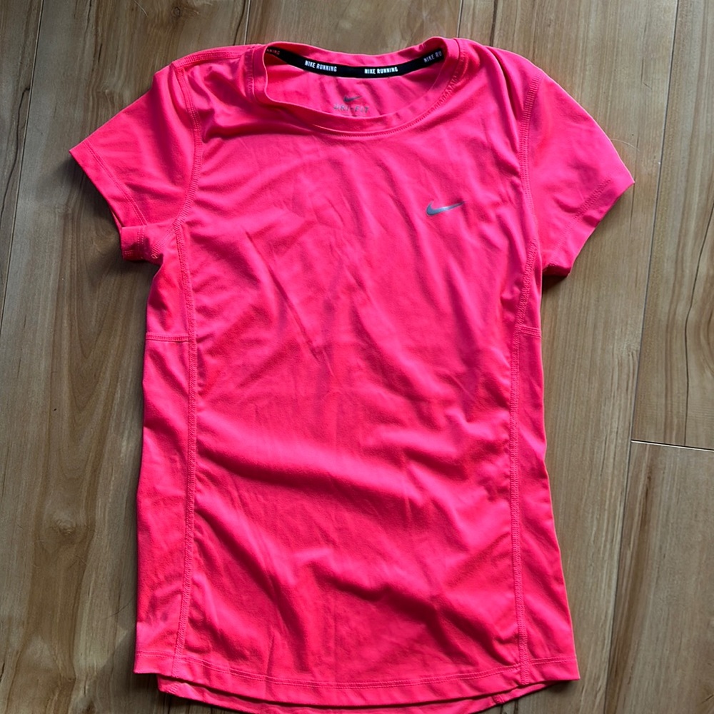 Pink Nike Running Dri Fit Tee